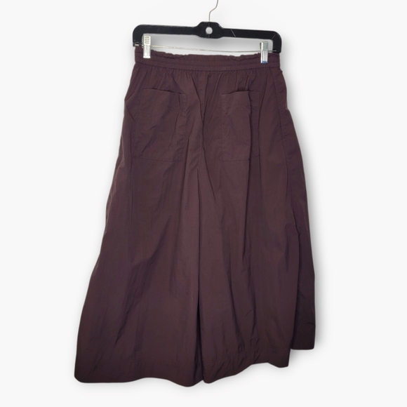 Uniqlo Nylon Culottes M Brown Wide Leg - Picture 4 of 6